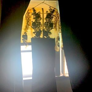 Black and Gold prom dress Hand Made